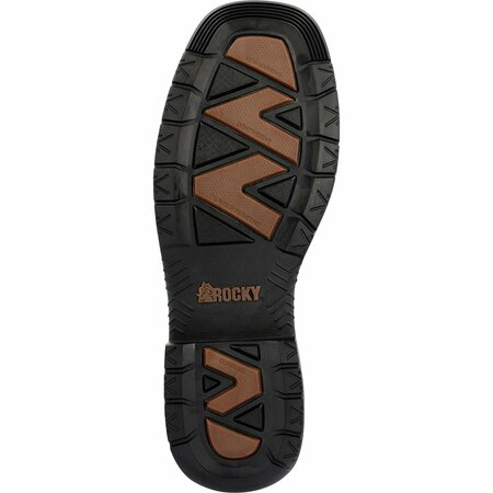 Rocky Rugged Trail Steel Toe Waterproof Western Boot, BLACK WHITE, M, Size 9 RKW0384